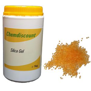 WHC Silica-Gel 082.02.010100, 1kg, orange, regenerierbar, mit Feuchtigkeitsindikator