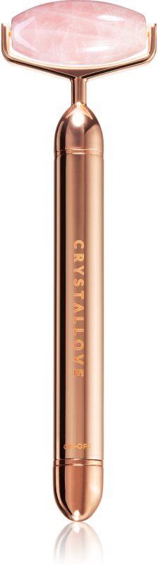 Crystallove Vibrating Roller Rose Quartz massage tool for the face 1 pc
