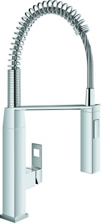 Grohe Eurocube mélangeur de cuisine 31395000 chrome, bec en C, avec douche professionnelle