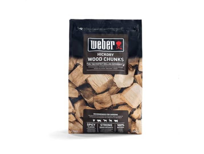 Weber Noord-Amerikaanse Walnoot Houtblokken 1,5 Kg Zak Rokende Houtblokken Barbecue & Smoker Brandstof 100% Natuurlijke Houtblokken (17619)
