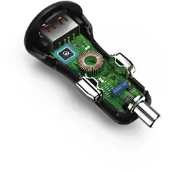 HAMA Kfz-Ladeset, Micro USB, 3A, Ladegerät QC3.0 + Micro-USB-Kabel, 1,5 m, Schw.