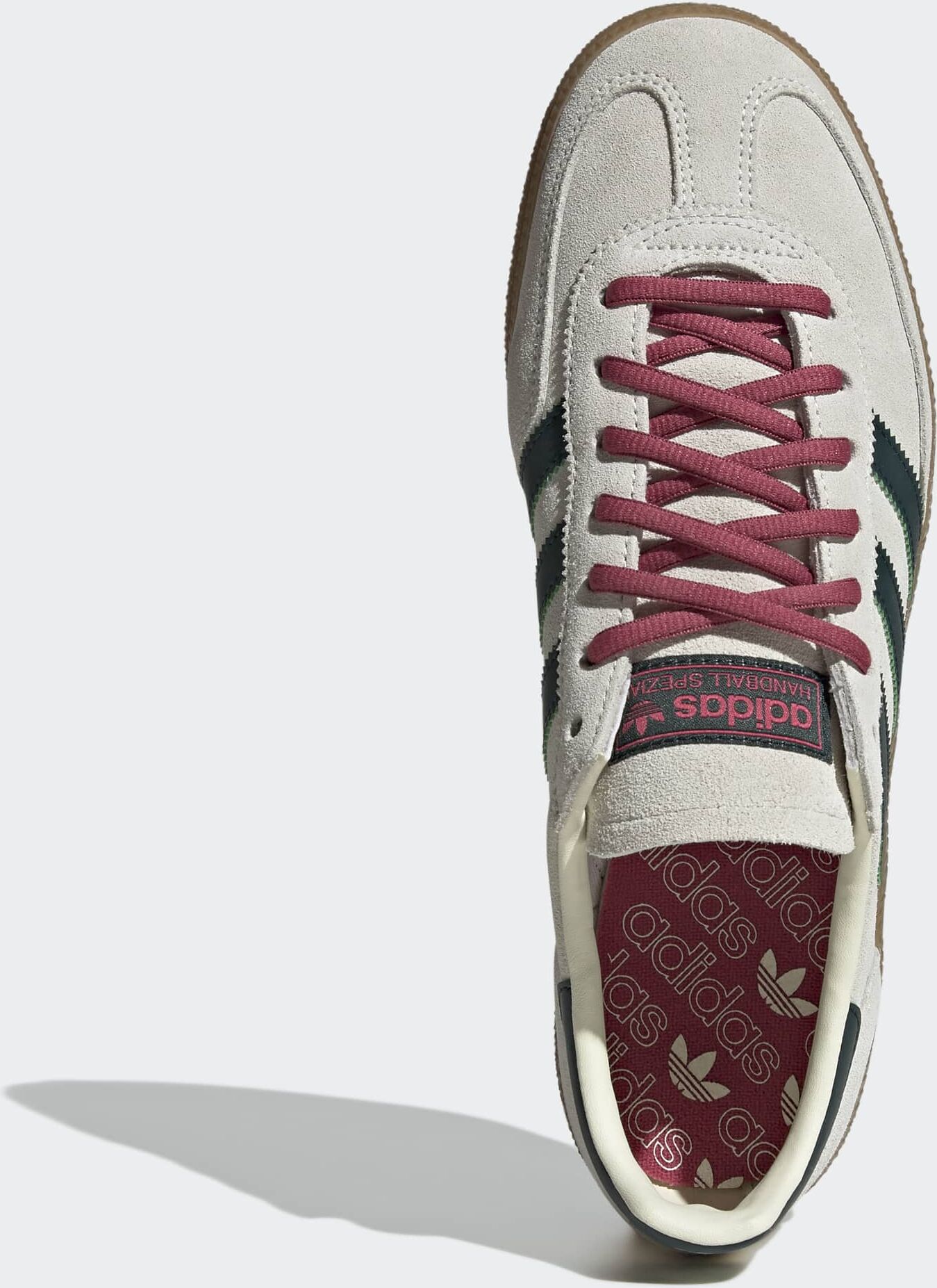 Sneaker ADIDAS PERFORMANCE "HANDBALL SPEZIAL", Herren, Gr. 42,5, weiss (ivory, aurivy, real madrid), Leder, Schuhe Sneaker, AS Roma ivory, aurivy, real madrid 42,5