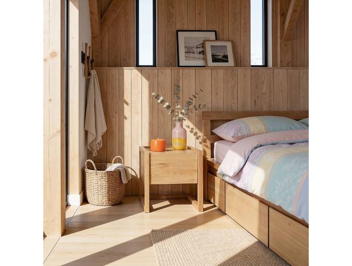 HABITAT - Table de chevet en chêne - Naturel - Design by Bethan Gray - Hanita