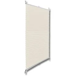 Helloshop26 - Cremefarbenes Plissee-Rollo 90 x 150 cm