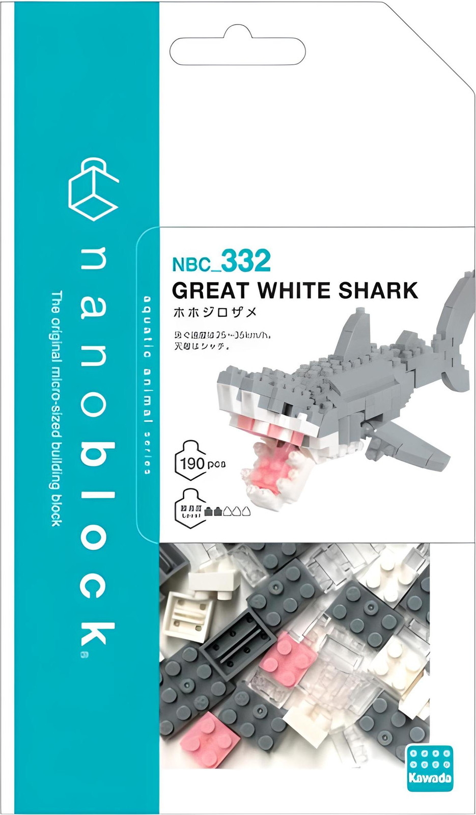 Nanoblock Grote witte haai - 190 onderdelen