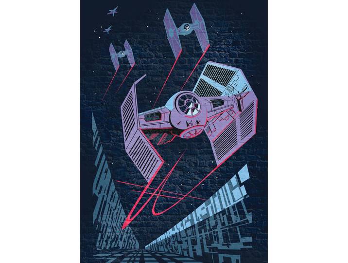 FOTOTAPETE STAR WARS CONCRETE TIE-FIGHTER