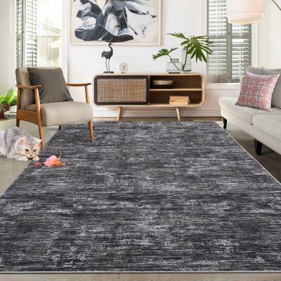 Garvee Modern Pearl Velvet Solid Area Rug