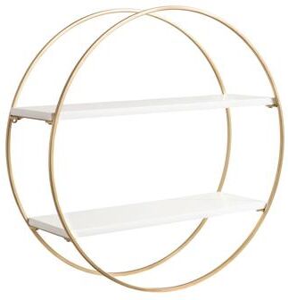 Kate and Laurel Sequoia Round Metal Wall Shelf