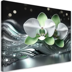 WANDBILD blume abstraktion orchidee