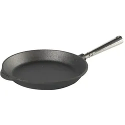 Skeppshult Gusseisen Bratpfanne 24 cm Stahlgriff, Pfanne + Kochtopf, Schwarz