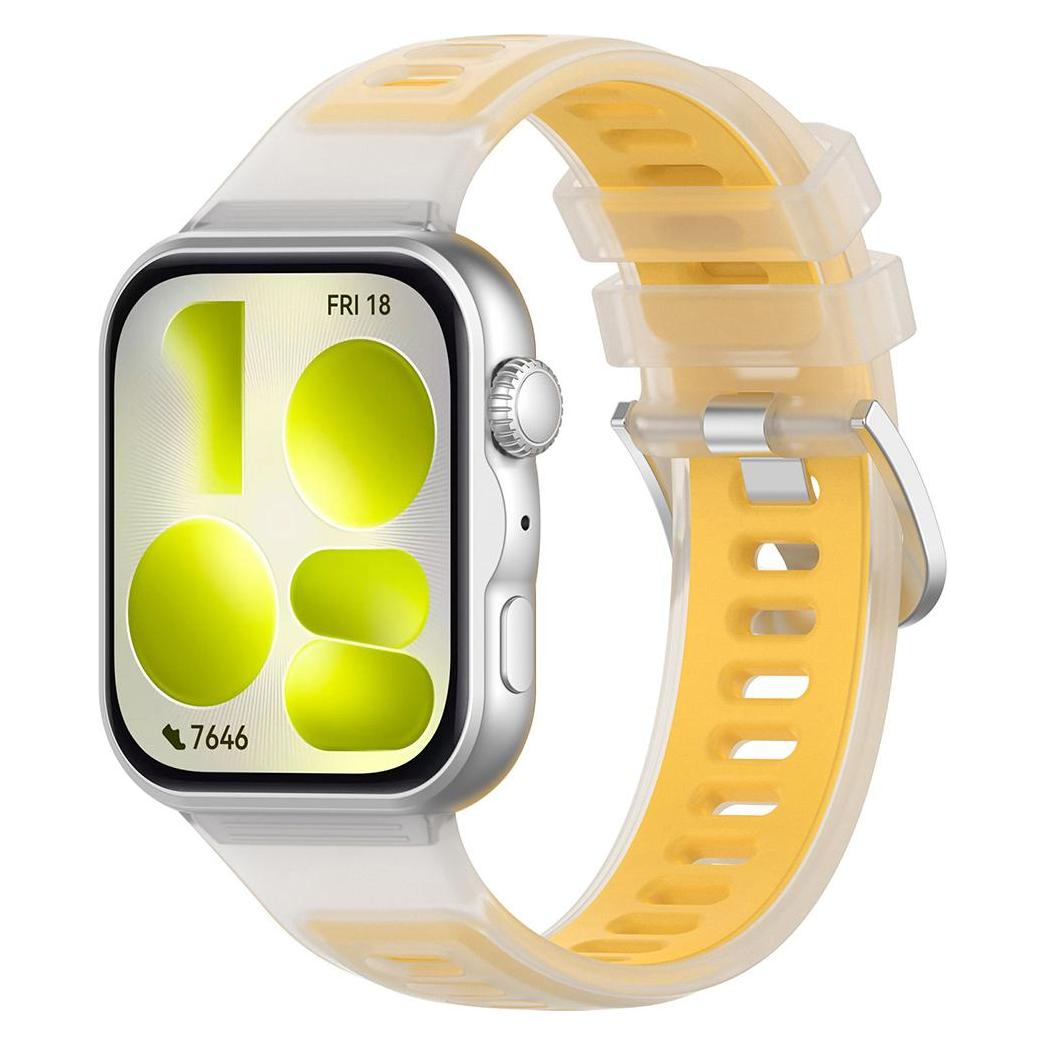 Techsuit - Watchband (W084) - Huawei Watch Fit 3 / Fit 4 / Fit 4 Pro / Fit 5 / Fit 5 Pro - Yellow (Silicone) (70091221)