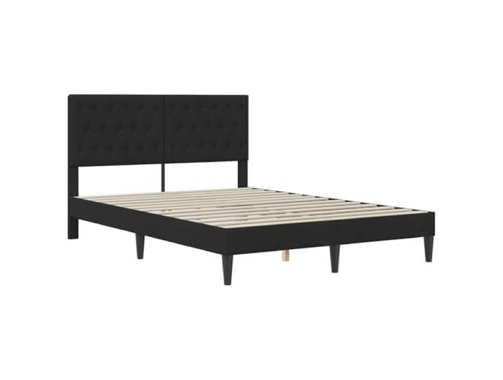 KTHLBRH Bettgestell mit Kopfteil schwarz 160 x 200 cm Samt Fester Lattenrost aus Sperrholz, leicht zu reinigen, modernes Luxus-Design
