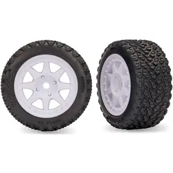 Traxxas Mini Rally Felgen vo weiss mit Rally Reifen (2)