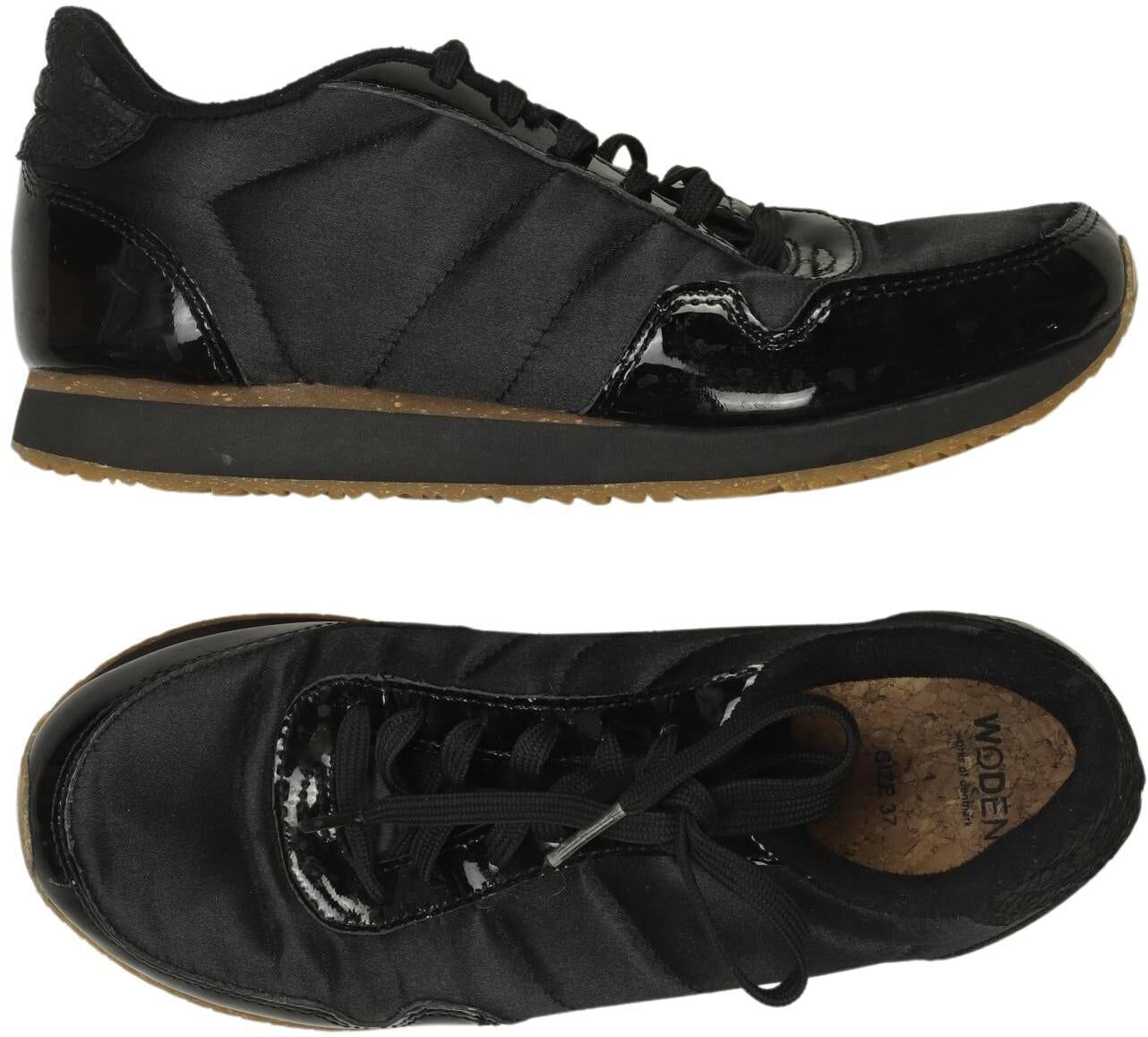 Woden Damen Sneaker, Schwarz, Gr. EU 37, kein / Etikett - Second Hand
