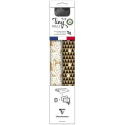 Clairefontaine Geschenkpapier Set Tiny Rolls mehrfarbig, 5,0 m