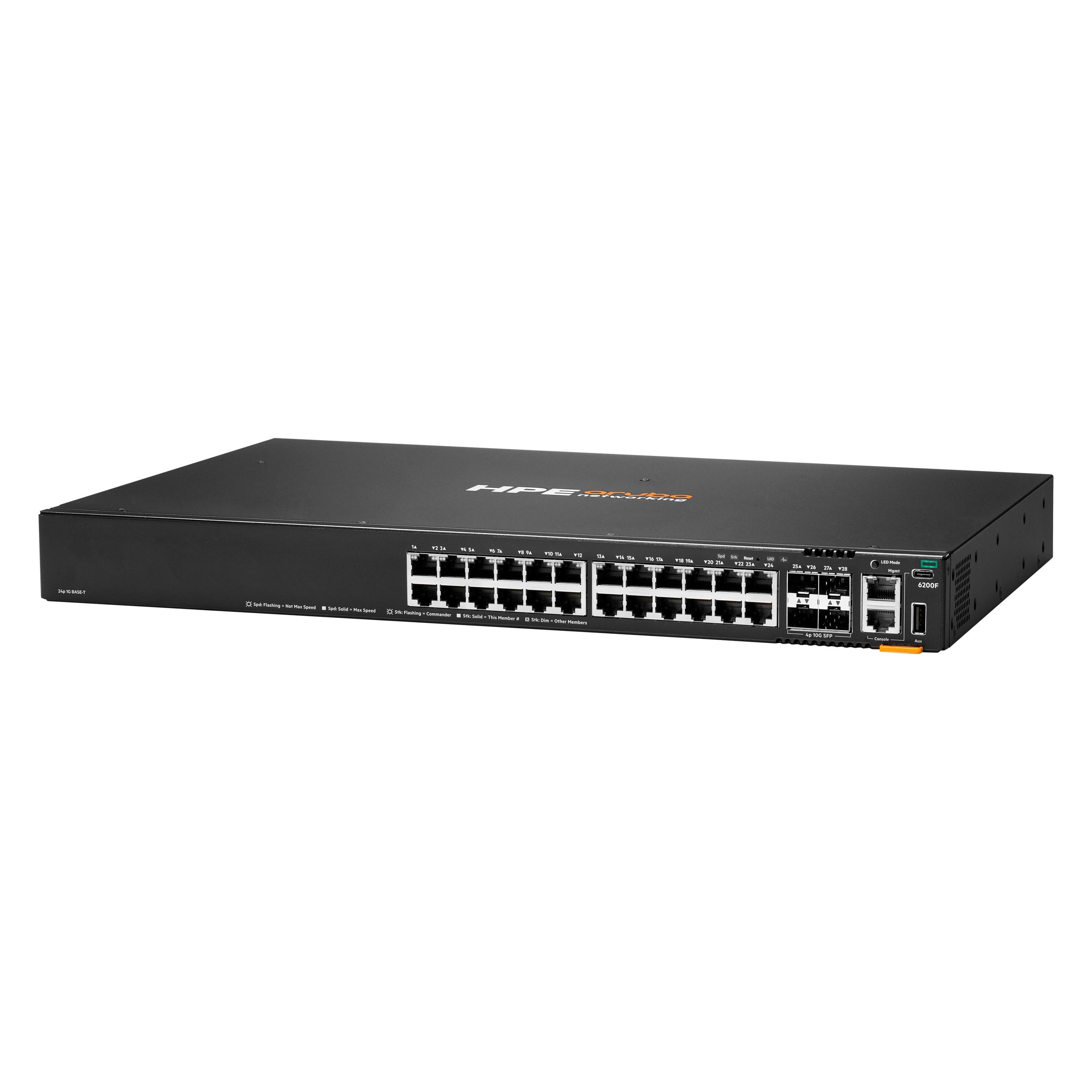 Aruba HPE Networking CX 6200F 24G 4SFP+ Switch (24 Ports) (JL724B)