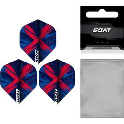 3er Pack GOAT Darts Strike Flights blue/red