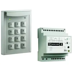 TCS PZF5000-0010 code:pack mit Codechloss codelock12 für bis zu 10 Zahlencodes, eloxiert silber + Steuergerät BVS20 PZF50000010