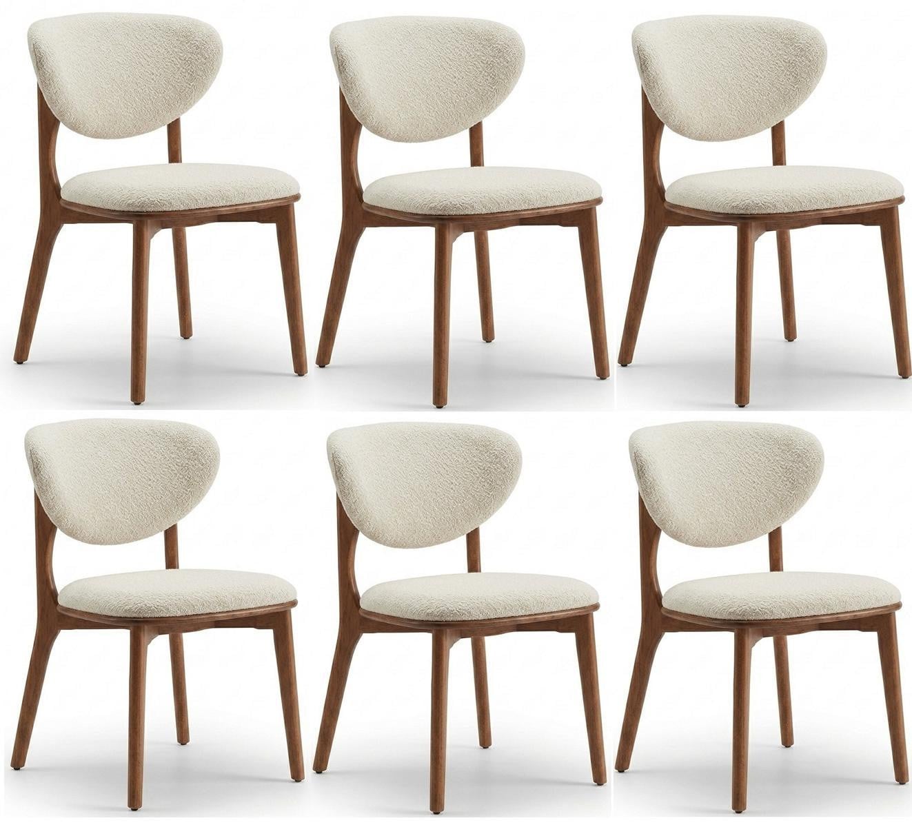 JVmoebel Moderne bruine eetkamerstoelen voor jongeren