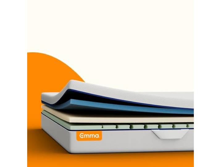 Emma One+ Matratze 90x200 H2 Mittelfest – Kühlende & atmungsaktive 3-Zonen-Schaummatratze – Ergonomisch, Klimaregulierend & Waschbarer Bezug – Für alle Schlafpositionen geeignet