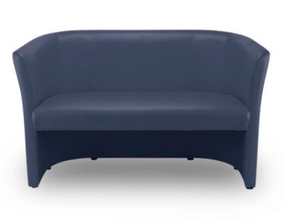 Nowy Styl Zweisitzer-Sofa CLUB DUO, Kunstleder, voll gepolstert, Sitzhöhe 455 mm, dunkelblau