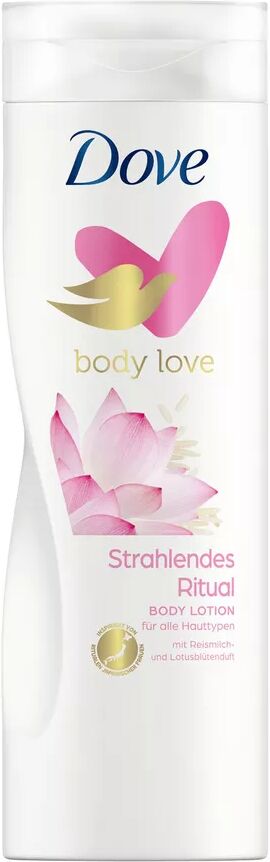 Dove - Body Love Body Lotion Strahlendes Ritual mit Reismilch- und Lotusblütenduft, Reiswasser & Lotusblüte, 400 ml
