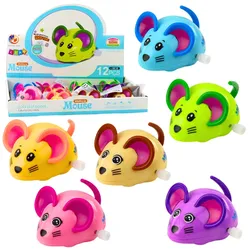 Aufziehmaus, fährt, bewegt Schwanz, 8cm, gemischte Farben