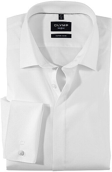 OLYMP NO.6 Hemd SUPER SLIM weiss   37 M