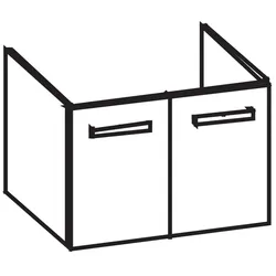Artiqua 413 Waschtischunterschrank für Citterio 500545 ( ehem. 123575), 500546 ( ehem. 123675), Weiß 413-WU2T-K101-7160-125
