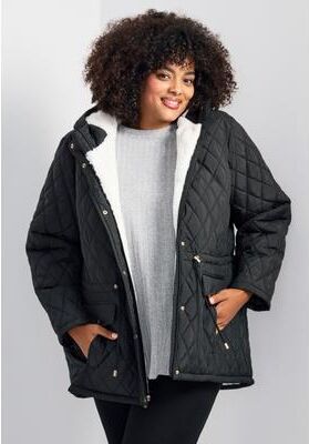 Plus Size Women's Dina Anorak Jacket by Avenue in Black (Size 26/28)