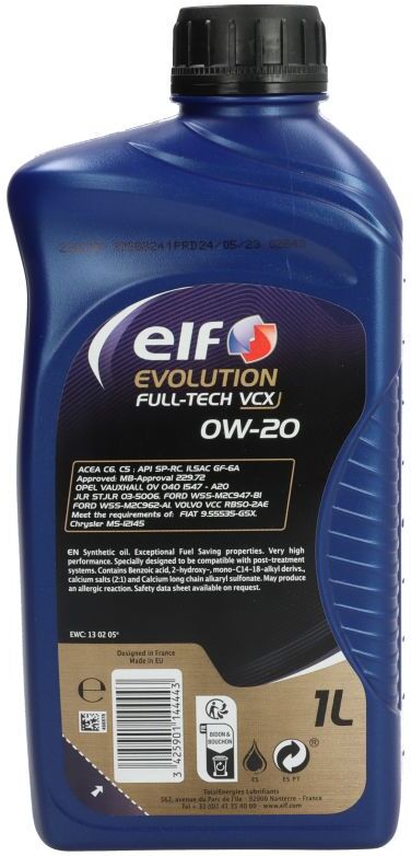 Motoröl ELF 2228335 Evolution FULLTECH VCX 0W20 1L