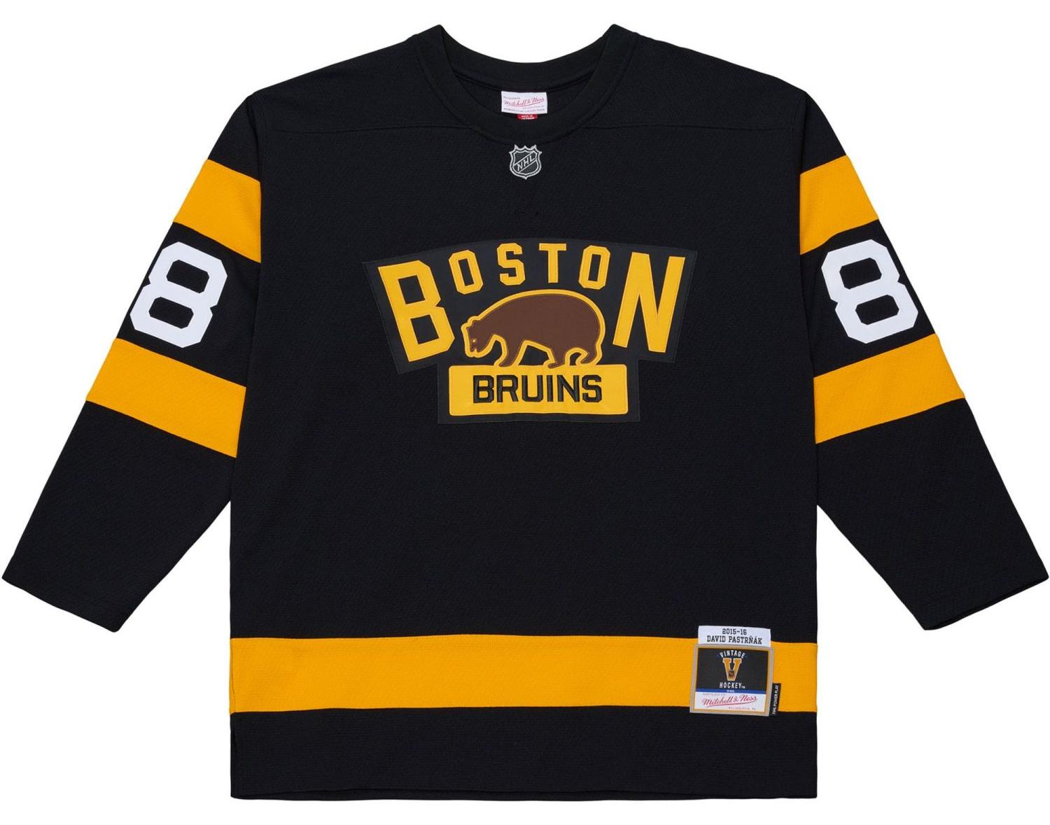 David Pastrnak 2016 Boston Bruins M&N NHL Jersey - L