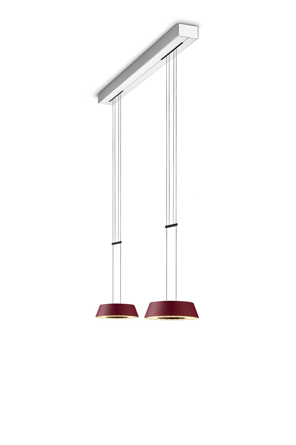 Oligo LED-2er-Pendelleuchte GLANCE rot G42-883-33-25 4035162309957