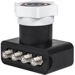 Megasat Quad LNB für Flachantenne Profi-Line (Quad LNB), LNB, Schwarz, Weiss