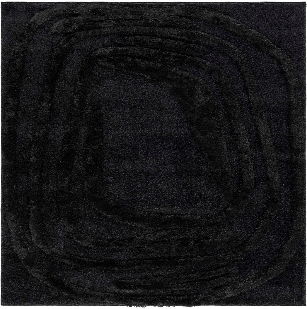 Ivy Bronx Area Rug Black Square 201 cm
