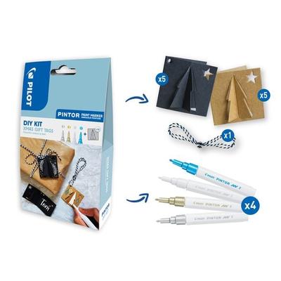 PILOT Kreativmarker PINTOR 2.9 (F) DIY-Set Xmas Geschenkanhänger
