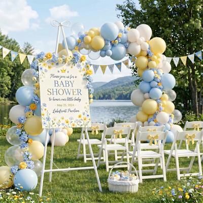 Garvee White Metal Bow Wedding Welcome Sign Easel Stand 40 lb