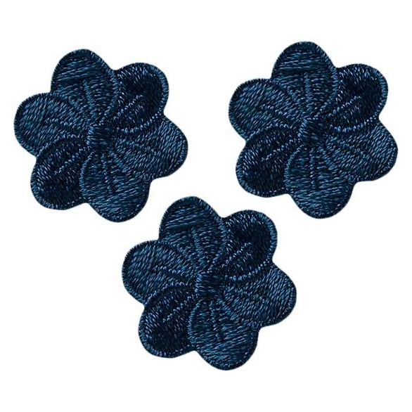 Mono Quick 3 Blumen, dunkelblau (3 Stk., 3 x 2.30 cm) (06666)