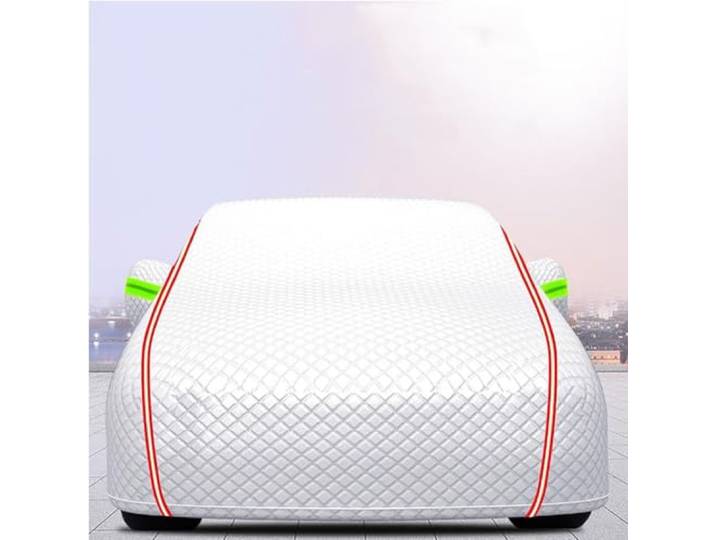 LINTINGLIHAI Auto Abdeckplane für Mercedes Benz B Class W247 2019-2024 (Tourer), Vollgarage Autoabdeckung Outdoor Wetterfeste Atmungsaktiv Autogarage Abdeckung Schutz Zubehör,E/Silver-red