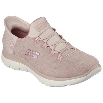 Slipper SKECHERS "SUMMITS DAZZLING HAZE", Damen, Gr. 36, Textil, rosa, Schuhe Slipper, Slip Ins Sneaker, Freizeitschuh mit dezenten Kontrastdetails