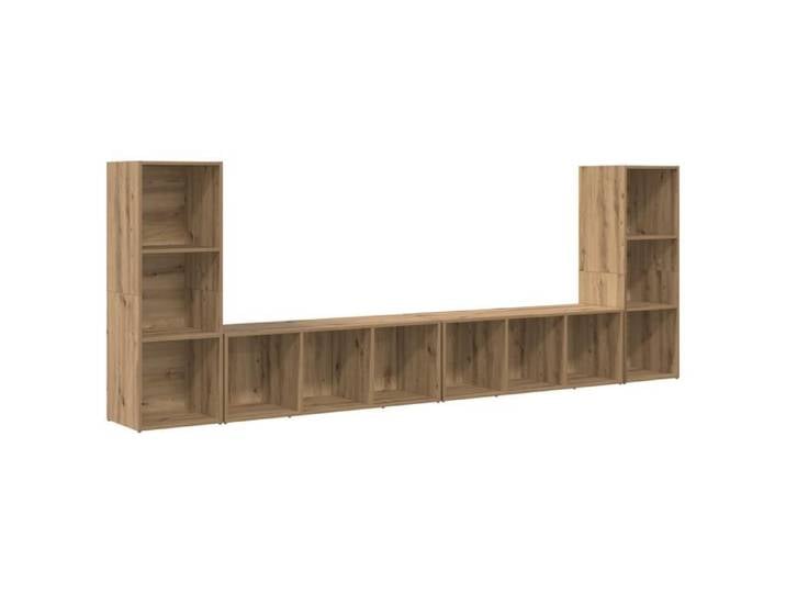 Meuble TV 4 pcs - armoires suspendues Chêne artisan 37 x 35 x 107.5 cm - bois Ingénieur - Porte(s) RUI07 4816