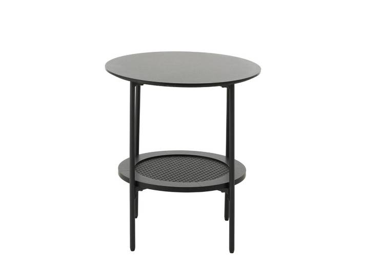 Boxxx Beistelltisch Pensacola, Schwarz, rund, Rundrohr, 50x50x50 cm, Wohnzimmer, Wohnzimmertische, Beistelltische, Beistelltische rund
