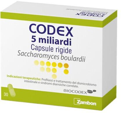 Codex 5 Miliardi Saccaromiceti Boulardii 250 mg 30 Capsule