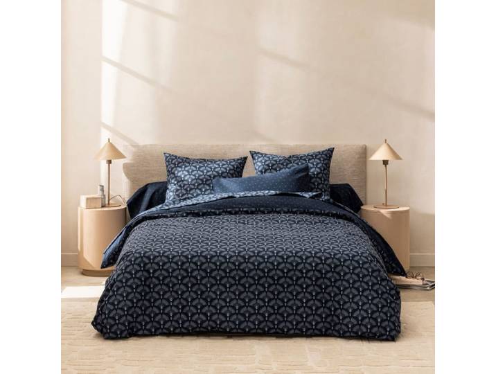 Parure de lit en microfibre bleu marine 240x220