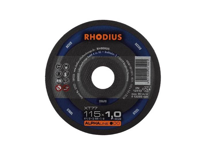 Rhodius - 208698 Disque À Tronçonner 115 Mm 1 Pc(s) Acier