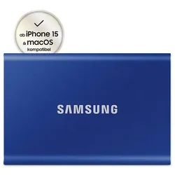 Samsung Portable SSD T7 1 TB für PC/Mac blau