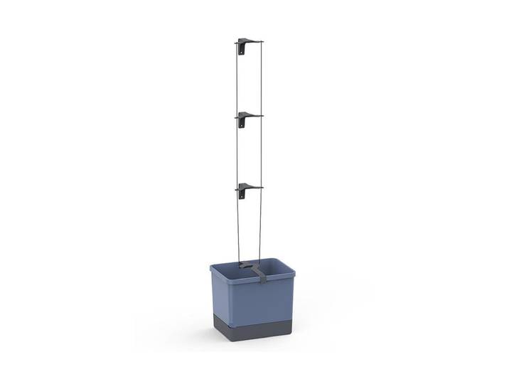 Blumentopf GUSTA GARDEN, blau, B:33,5cm H:25,6cm T:28,7cm, Polypropylen, Pflanzgefässe, Blumentopf