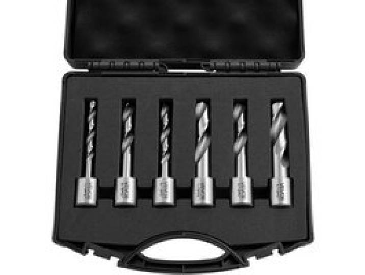 VEVOR Kit de Fraises Annulaires HSS, 6 Pièces, Fraises à Carotter pour Perceuse Magnétique, Queue Weldon, Profondeur 50,8 mm, Diamètre 6,35 à 14,28 mm, en Coffret Plastique, pour Acier et Aluminium