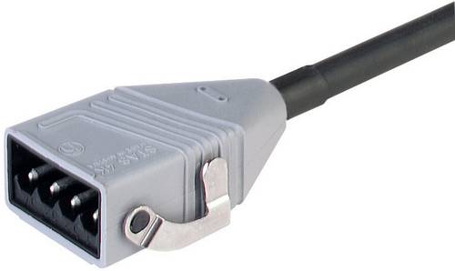 Hirschmann STAS 4K Netz-Anschlusskabel Netz-Stecker - offene Kabelenden Gesamtpolzahl: 4 + PE Schwarz 1.00m 1St.