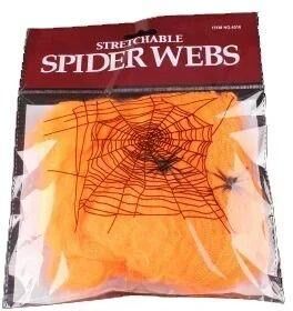 Uplift Essentials Stretchy Artificial Halloween Spider Web orange 0.04 Lb (20 G)